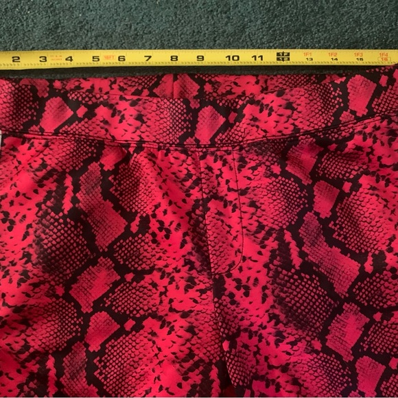 Pam & Gela Stripe Pink Python Print Scuba Pants Track Large Excellent Condition - Picture 2 of 6
